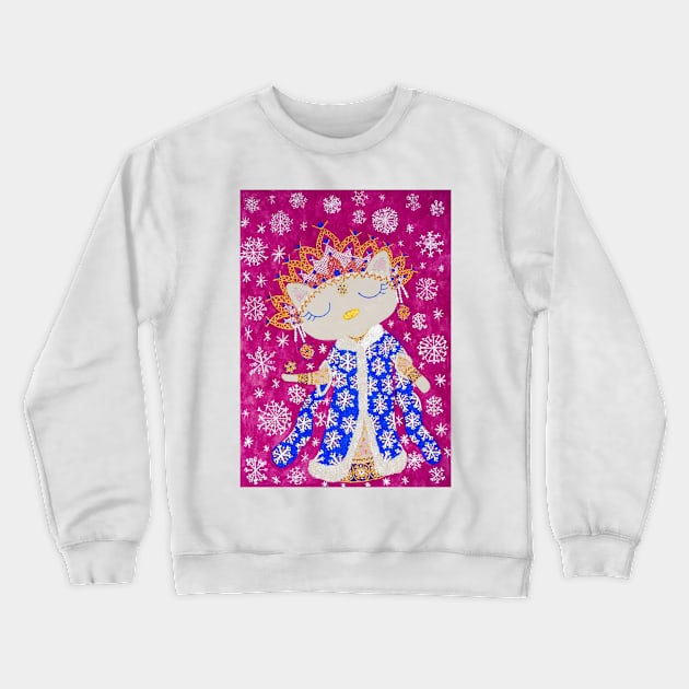 Snegurochka Kitty Crewneck Sweatshirt by DebiCady